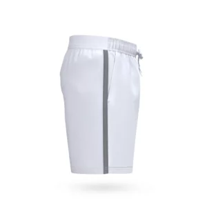 Short de Padel Flexcible – coloris Blanc, vue de profil
